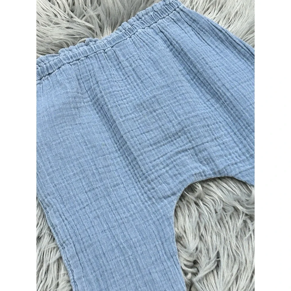 Baby Gap Infant Blue Crinkle Gauze Harem Pants‎ Size 6-12 Month NWT